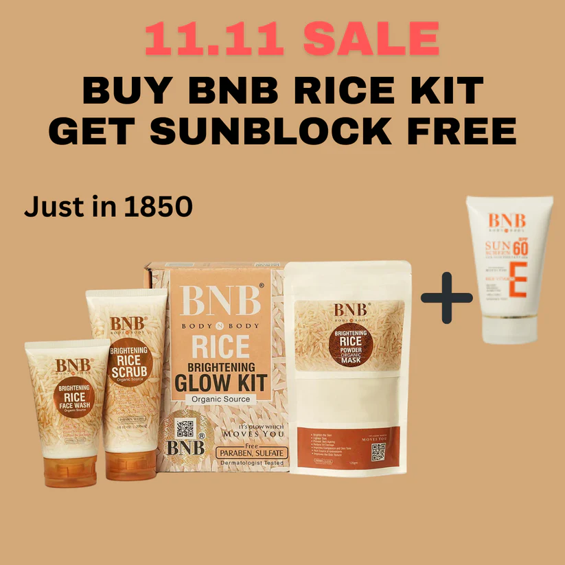 BNB Radiance Resurgence Bundle ( Rice Extract Kit + Free Vitamin E Spf 60 ) - Image 2